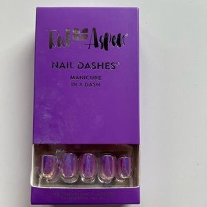 Red aspen nail dashes. Holographic lee lee.
